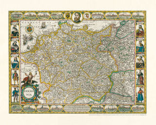 Deutschland - Germania 1607 - Historische Karte (Reprint)