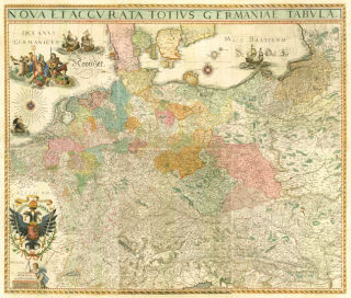 Deutschland um 1630 - Historische Karte (Reprint)