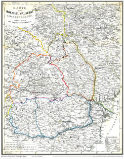 Moldau,Walachei, Siebenb&uuml;rgen mit Bessarabien 1848 - Historische Karte (Reprint)