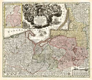 Ostpreussen 1740 - Historische Karte (Reprint)