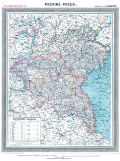 Provinz Posen 1905 - Historische Karte (Reprint)