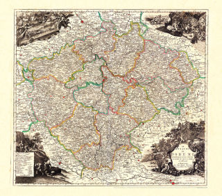 Böhmen 1760 - Historische Karte (Reprint)