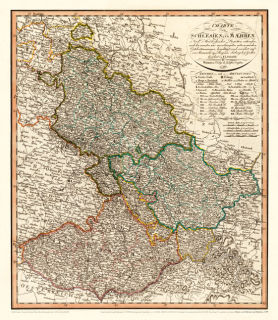 Schlesien und Mähren 1799 - Historische Karte (Reprint)