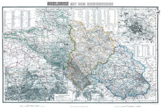 Schlesien mit Riesengebirge 1890 - Historische Karte (Reprint)