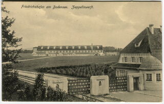 Postkarte - Zeppelinwerft Friedrichshafen - ungelaufen