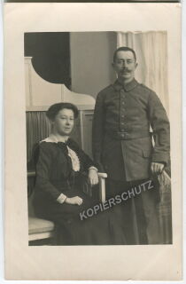 Portrait - Soldat mit Frau - PK-Format