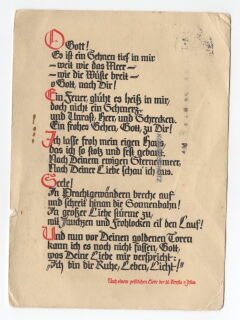 Postkarte - Religiöser Spruch - gelaufen