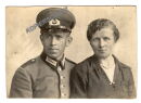 Portrait - Soldat mit Frau - PK-Format