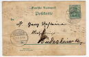 Postkarte - 5 Pf. Germania - gelaufen