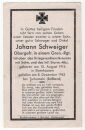 Sterbebild - Obergefreiter Gren. Rgt.