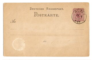 Postkarte - 5 Pf. Reichspost - gelaufen