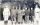 Foto - Gruppe franz. Kriegsgefangene mit Bewacher - PK-Format