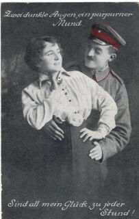 Postkarte - Romantische Karte - gelaufen